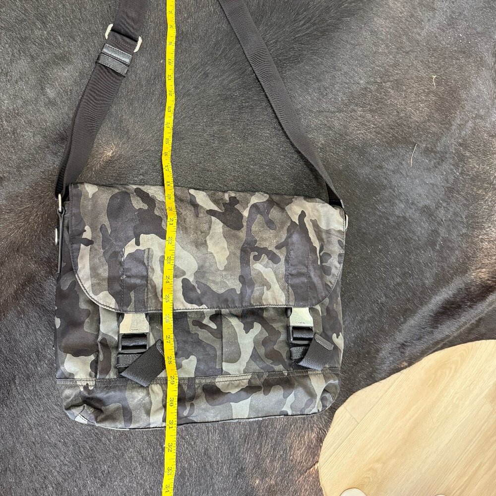 Prada Camouflage Tessuto Double Buckle Messenger Bag - Picture 11 of 12